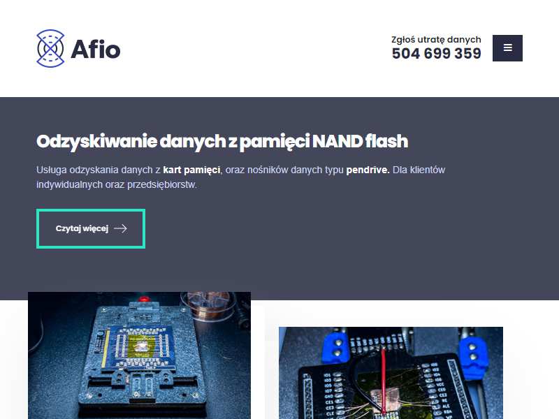 Afio: rzetelne odzyskiwanie ważnych informacji z pamięci i z NAND flash 