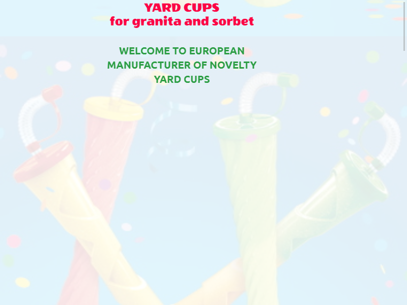 Sweet World - wytwórca kubków Yard Cups do sorbetów